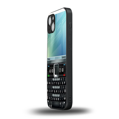 Qwerty Keypad iphone 14 plus mobile cover | shockproof glass phone case