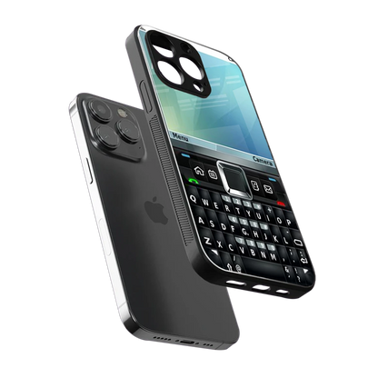 Qwerty Keypad sleek iphone 15 pro max cover with tempered glass back and TPU edges