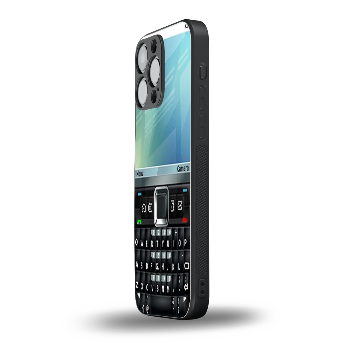 Qwerty Keypad iphone 15 pro max mobile cover | shockproof glass phone case