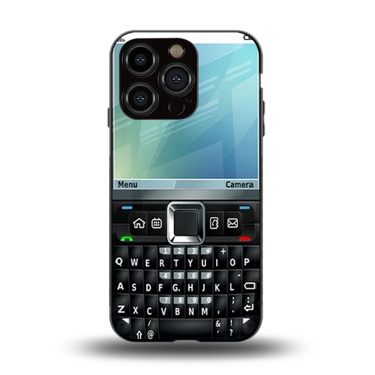 Qwerty Keypad back phone cover | glass case for iphone 15 pro