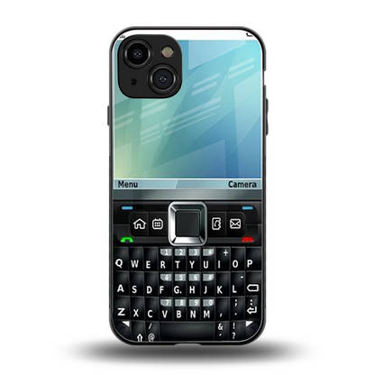Qwerty Keypad back phone cover | glass case for iphone 15