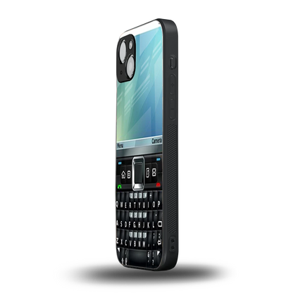 Qwerty Keypad iphone 15 mobile cover | shockproof glass phone case