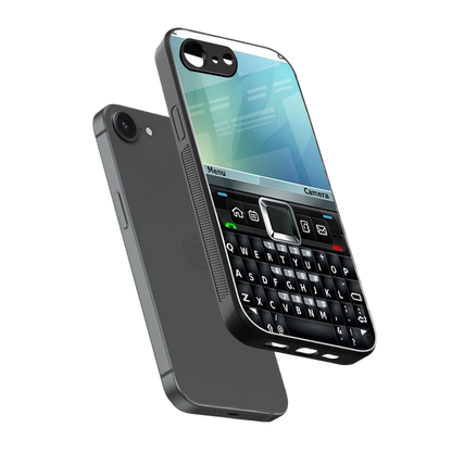 Qwerty Keypad sleek iphone 16e cover with tempered glass back and TPU edges