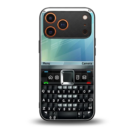 Qwerty Keypad back phone cover | glass case for iphone 17 pro max