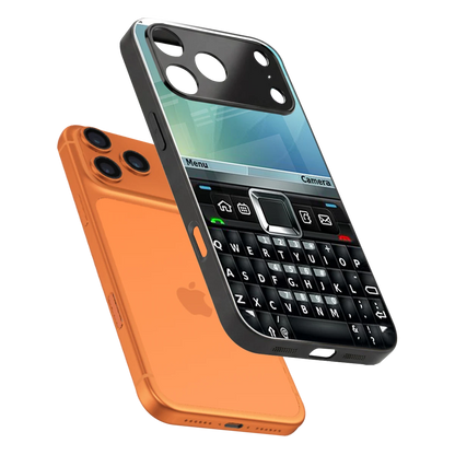 Qwerty Keypad sleek iphone 17 pro max cover with tempered glass back and TPU edges