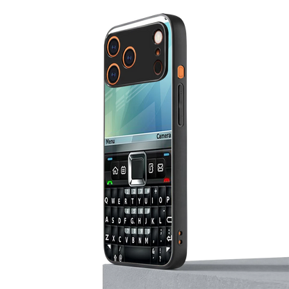 Qwerty Keypad iphone 17 pro mobile cover | shockproof glass phone case