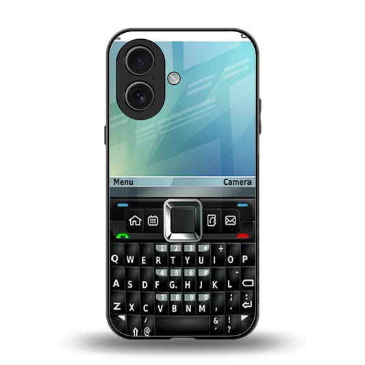Qwerty Keypad back phone cover | glass case for iphone 17