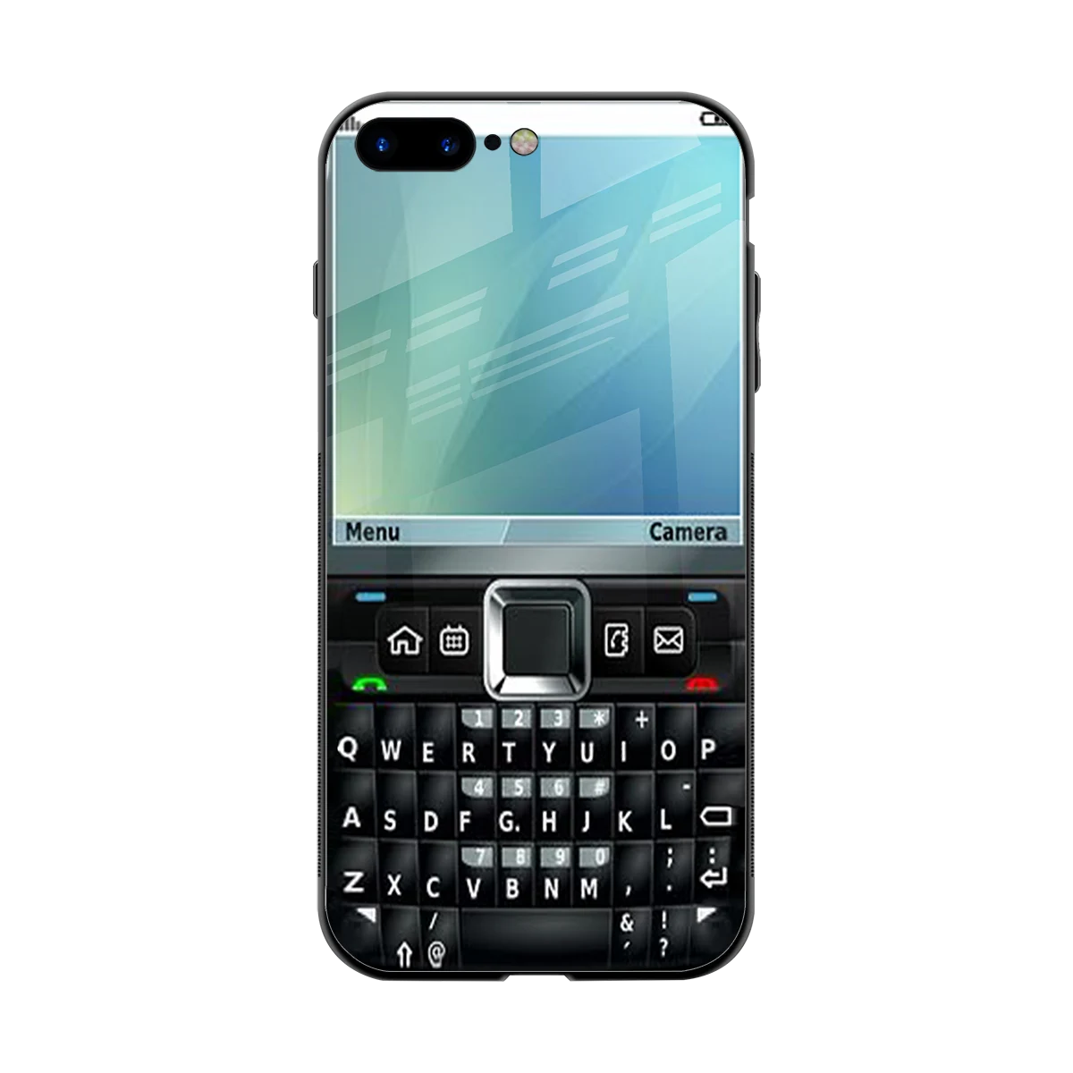 Qwerty Keypad back phone cover | glass case for iphone 8 plus