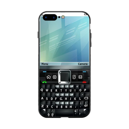 Qwerty Keypad back phone cover | glass case for iphone 8 plus