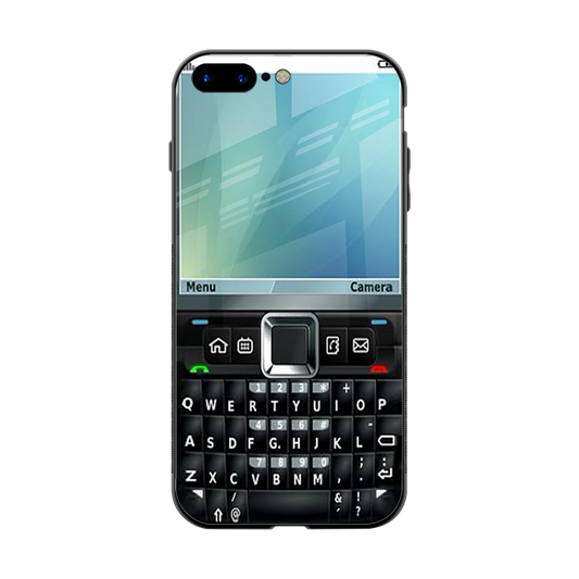 Qwerty Keypad back phone cover | glass case for iphone 8 plus