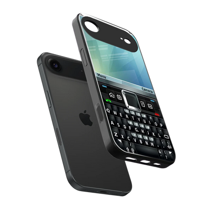 Qwerty Keypad sleek iphone air cover with tempered glass back and TPU edges
