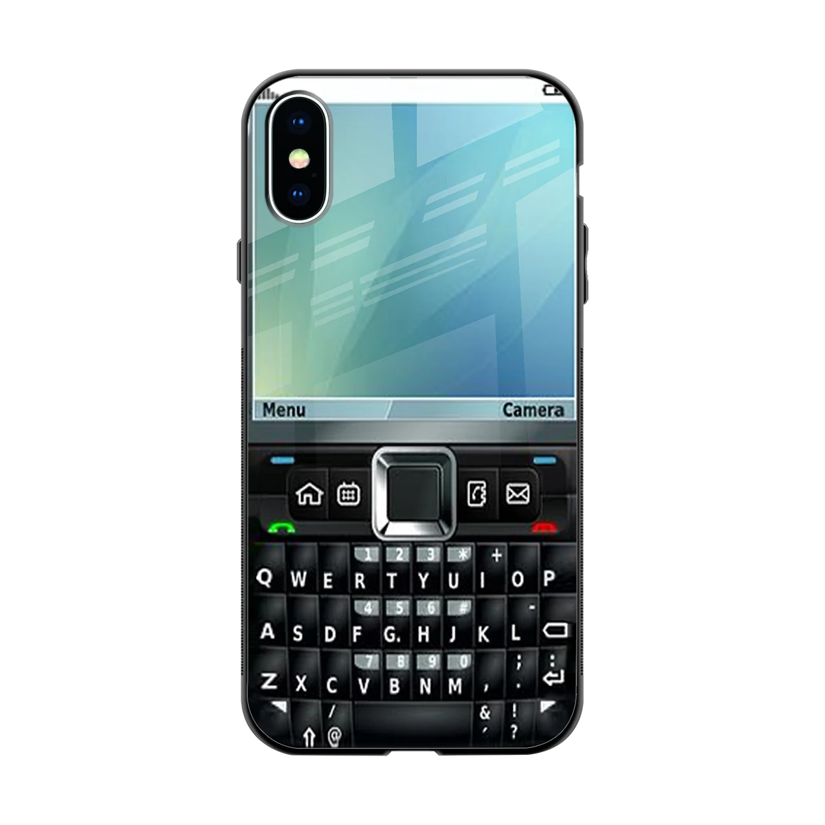 Qwerty Keypad back phone cover | glass case for iphone xs
