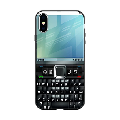 Qwerty Keypad back phone cover | glass case for iphone xs