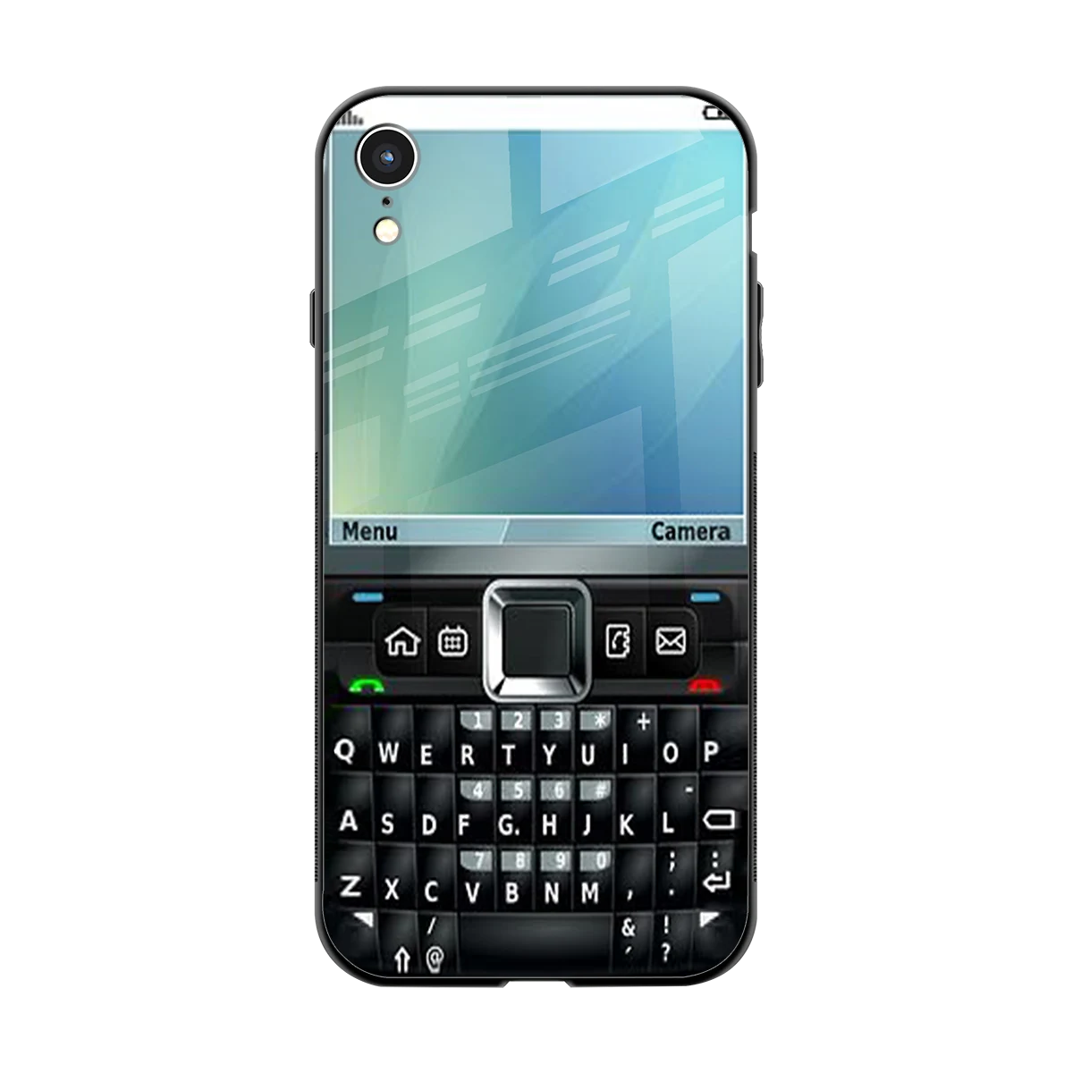 Qwerty Keypad back phone cover | glass case for iphone xr