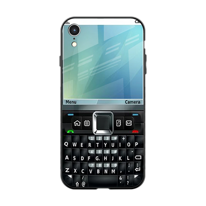Qwerty Keypad back phone cover | glass case for iphone xr