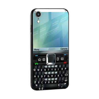 Qwerty Keypad sleek iphone xr cover with tempered glass back and TPU edges