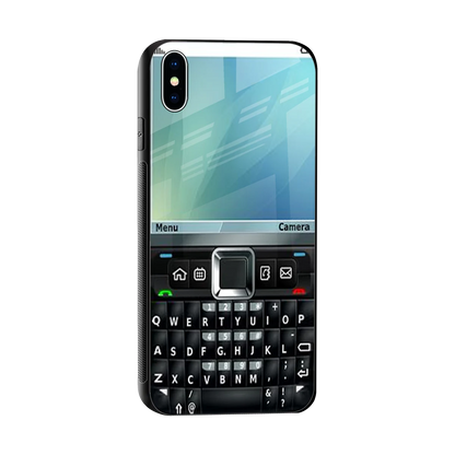 Qwerty Keypad sleek iphone xs max cover with tempered glass back and TPU edges