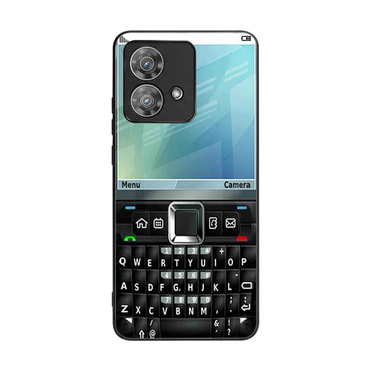 Qwerty Keypad back phone cover | glass case for motorola edge 40 neo 5g