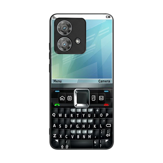 Qwerty Keypad back phone cover | glass case for motorola edge 40 neo 5g