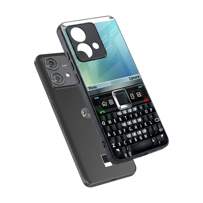 Qwerty Keypad sleek motorola edge 40 neo 5g cover with tempered glass back and TPU edges
