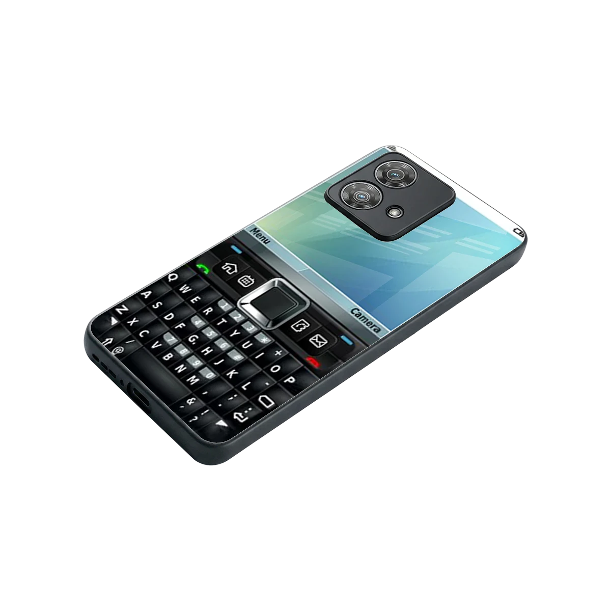 Qwerty Keypad stylish phone case for motorola edge 40 neo 5g | glossy glass and slim fit