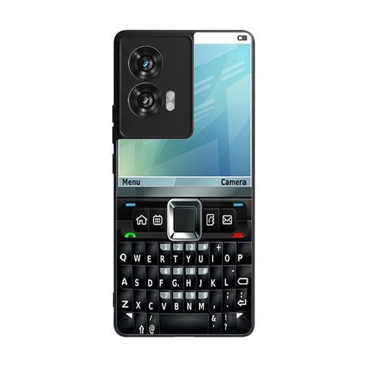 Qwerty Keypad back phone cover | glass case for motorola edge 50 fusion