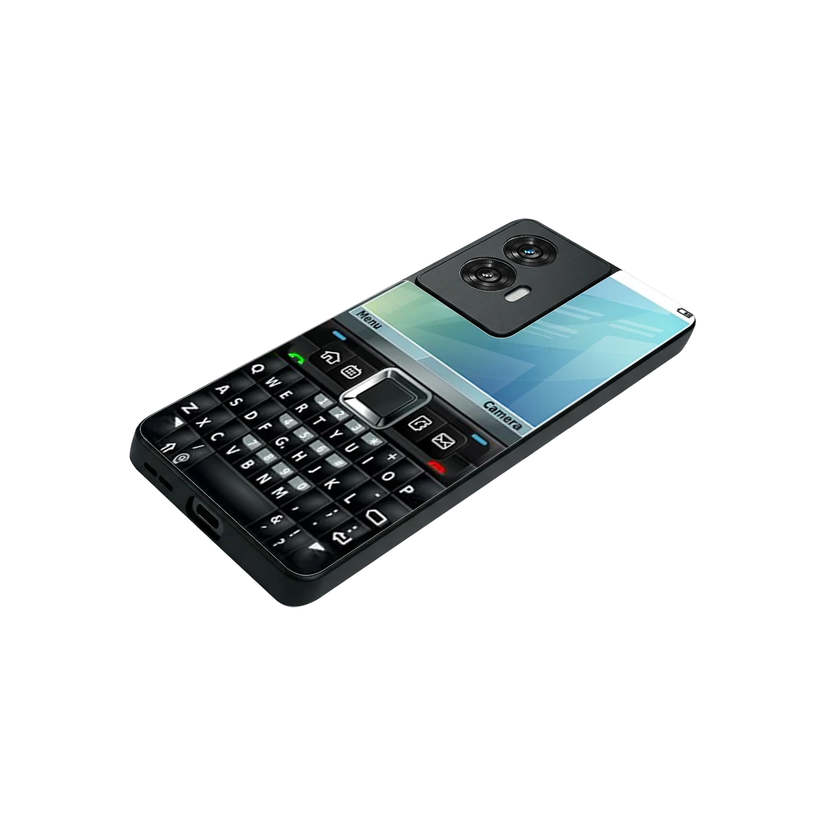 Qwerty Keypad stylish phone case for motorola edge 50 fusion | glossy glass and slim fit