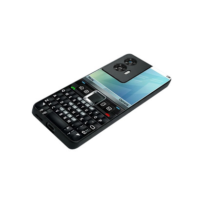 Qwerty Keypad stylish phone case for motorola edge 50 fusion | glossy glass and slim fit