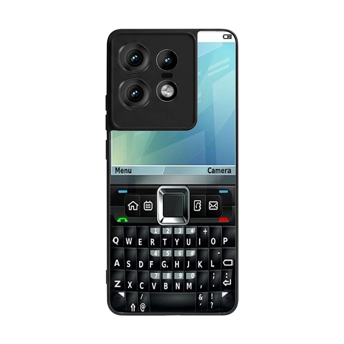 Qwerty Keypad back phone cover | glass case for motorola edge 50 pro