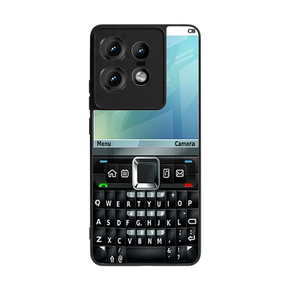 Qwerty Keypad back phone cover | glass case for motorola edge 50 pro