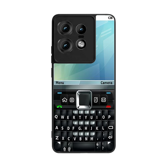 Qwerty Keypad back phone cover | glass case for motorola edge 50 pro