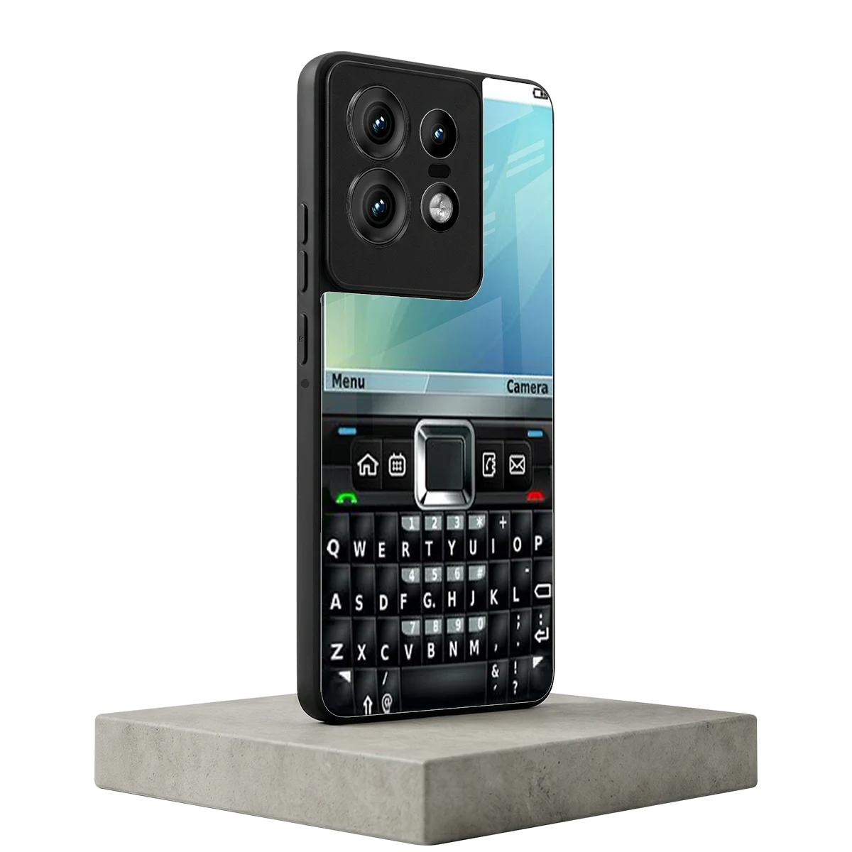 Qwerty Keypad motorola edge 50 pro mobile cover | shockproof glass phone case