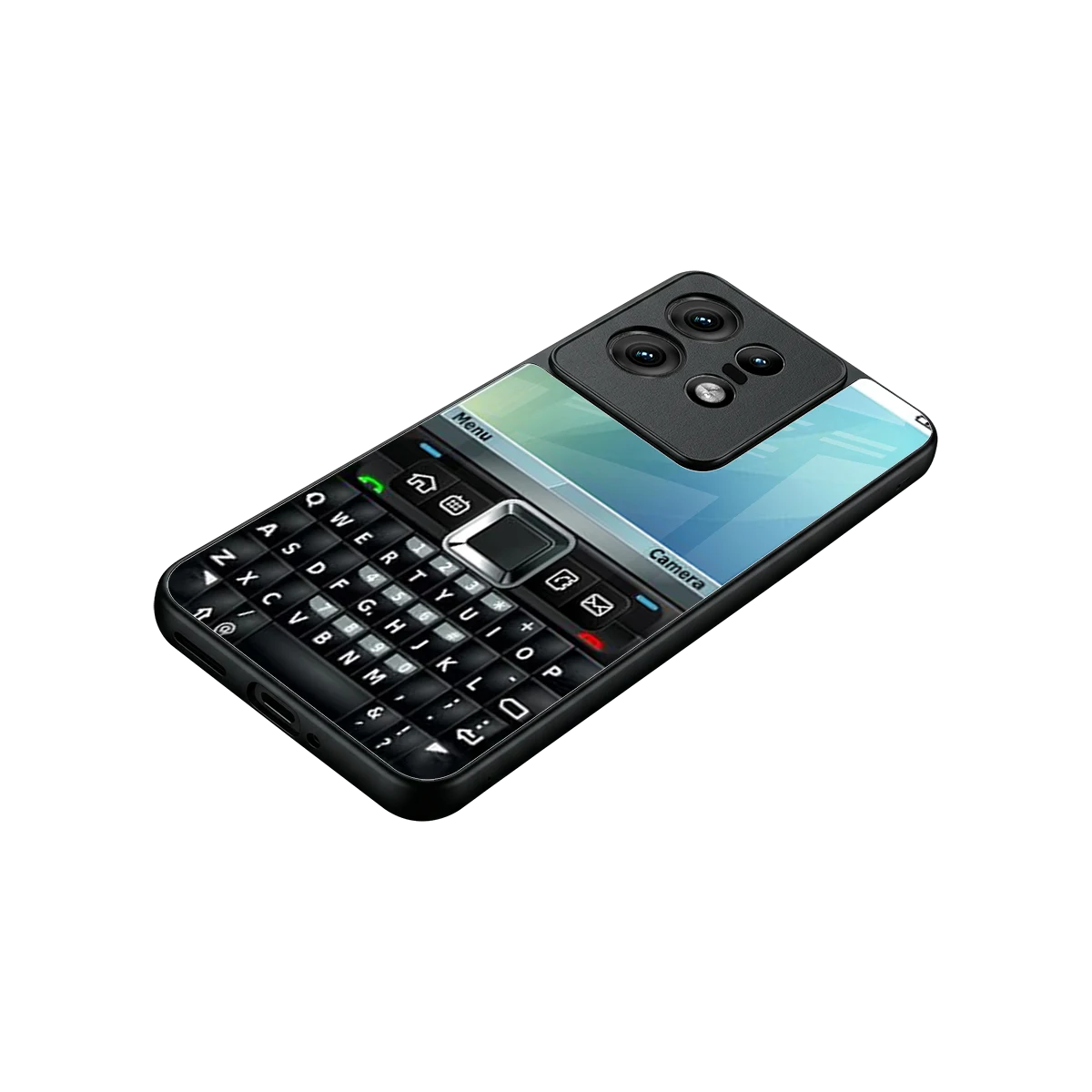 Qwerty Keypad stylish phone case for motorola edge 50 pro | glossy glass and slim fit