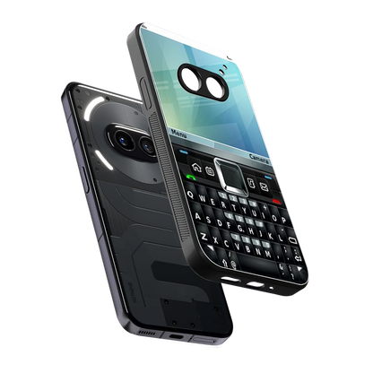 Qwerty Keypad sleek nothing phone 2a cover with tempered glass back and TPU edges