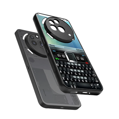 Qwerty Keypad sleek nothing phone 3a pro cover with tempered glass back and TPU edges