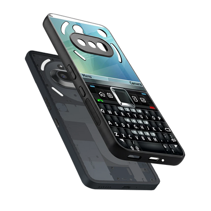 Qwerty Keypad sleek nothing phone 3a cover with tempered glass back and TPU edges