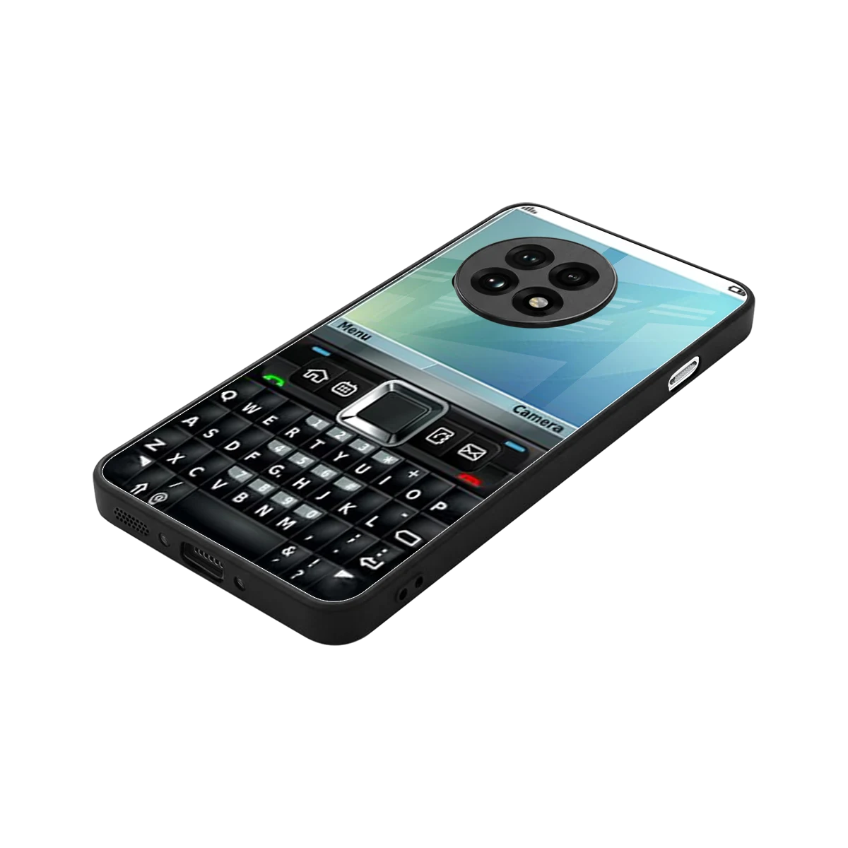 Qwerty Keypad stylish phone case for oneplus 13r | glossy glass and slim fit