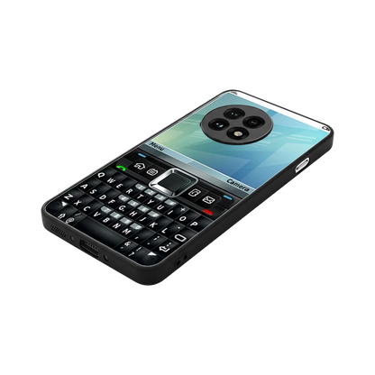 Qwerty Keypad stylish phone case for oneplus 13r | glossy glass and slim fit