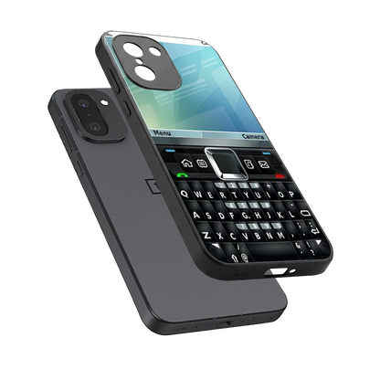 Qwerty Keypad sleek oneplus 15r cover with tempered glass back and TPU edges