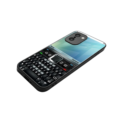 Qwerty Keypad stylish phone case for oneplus 15r | glossy glass and slim fit