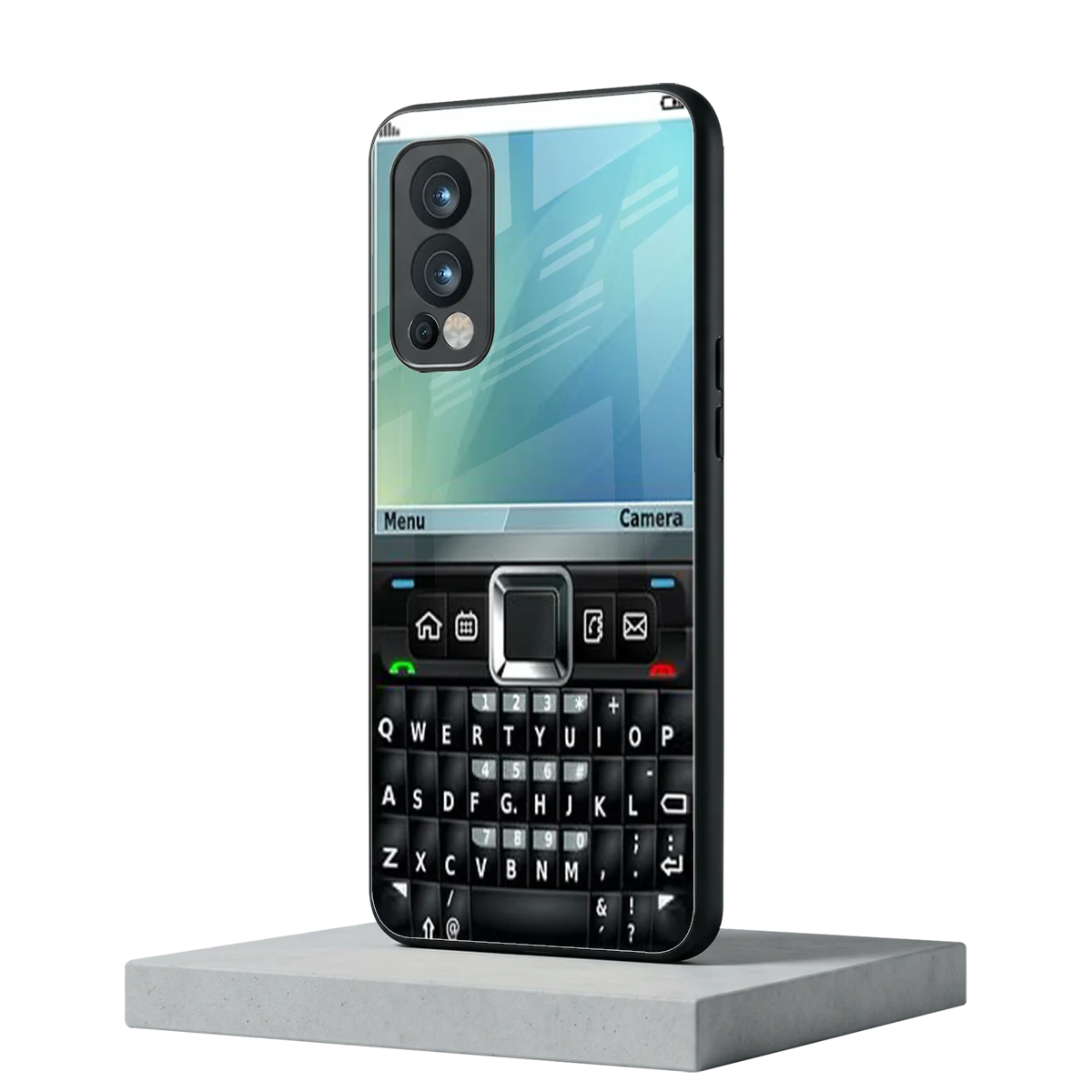 Qwerty Keypad oneplus nord 2 mobile cover | shockproof glass phone case