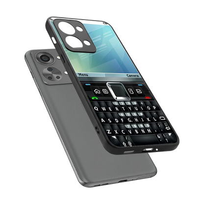 Qwerty Keypad sleek oneplus nord 2t cover with tempered glass back and TPU edges