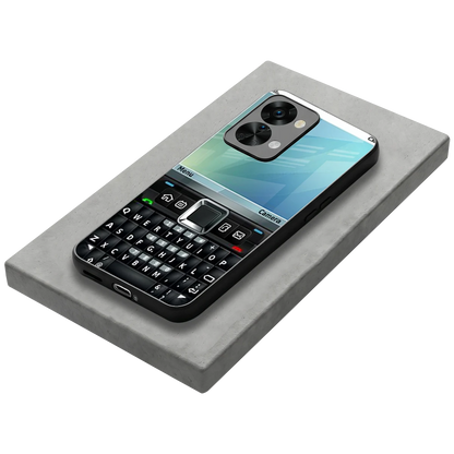 Qwerty Keypad stylish phone case for oneplus nord 2t | glossy glass and slim fit