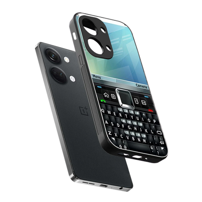 Qwerty Keypad sleek oneplus nord 3 cover with tempered glass back and TPU edges