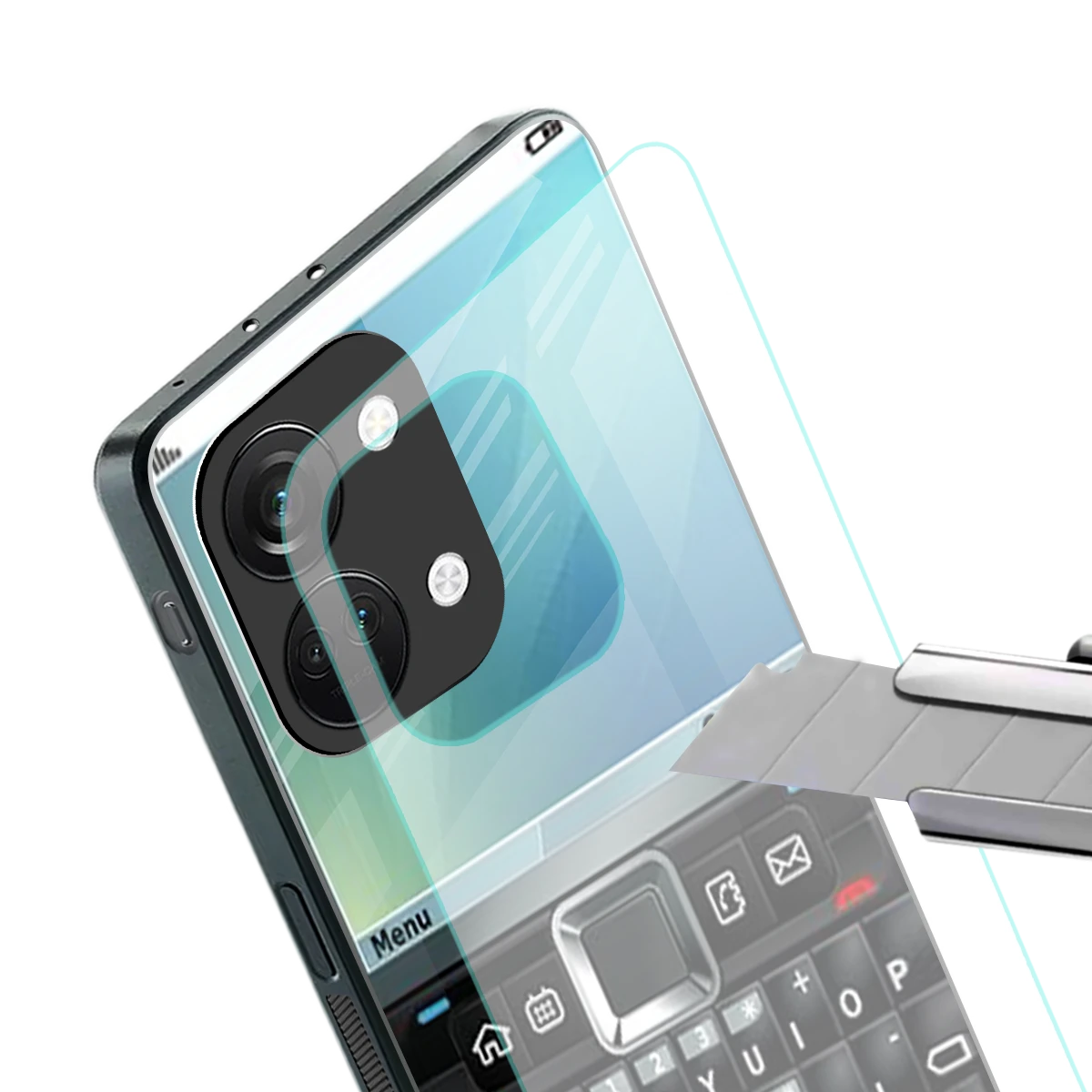 Qwerty Keypad stylish phone case for oneplus nord 3 | glossy glass and slim fit