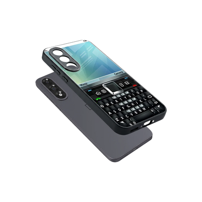 Qwerty Keypad sleek oneplus nord 5 cover with tempered glass back and TPU edges
