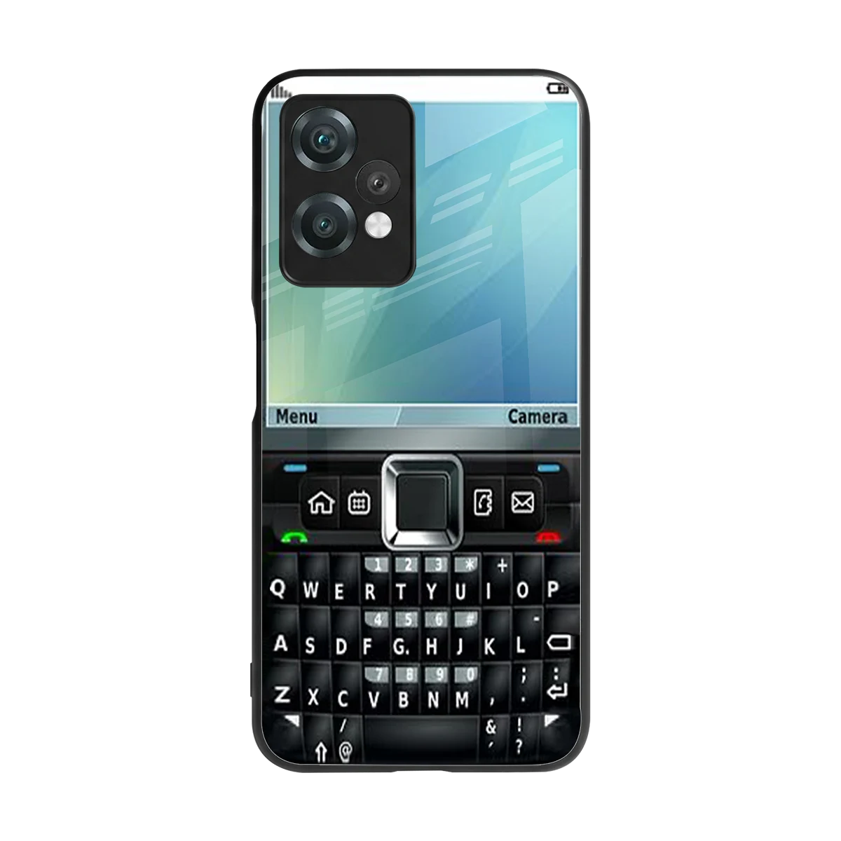 Qwerty Keypad back phone cover | glass case for oneplus nord ce 2 lite