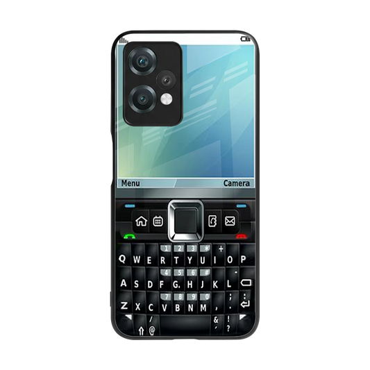 Qwerty Keypad back phone cover | glass case for oneplus nord ce 2 lite