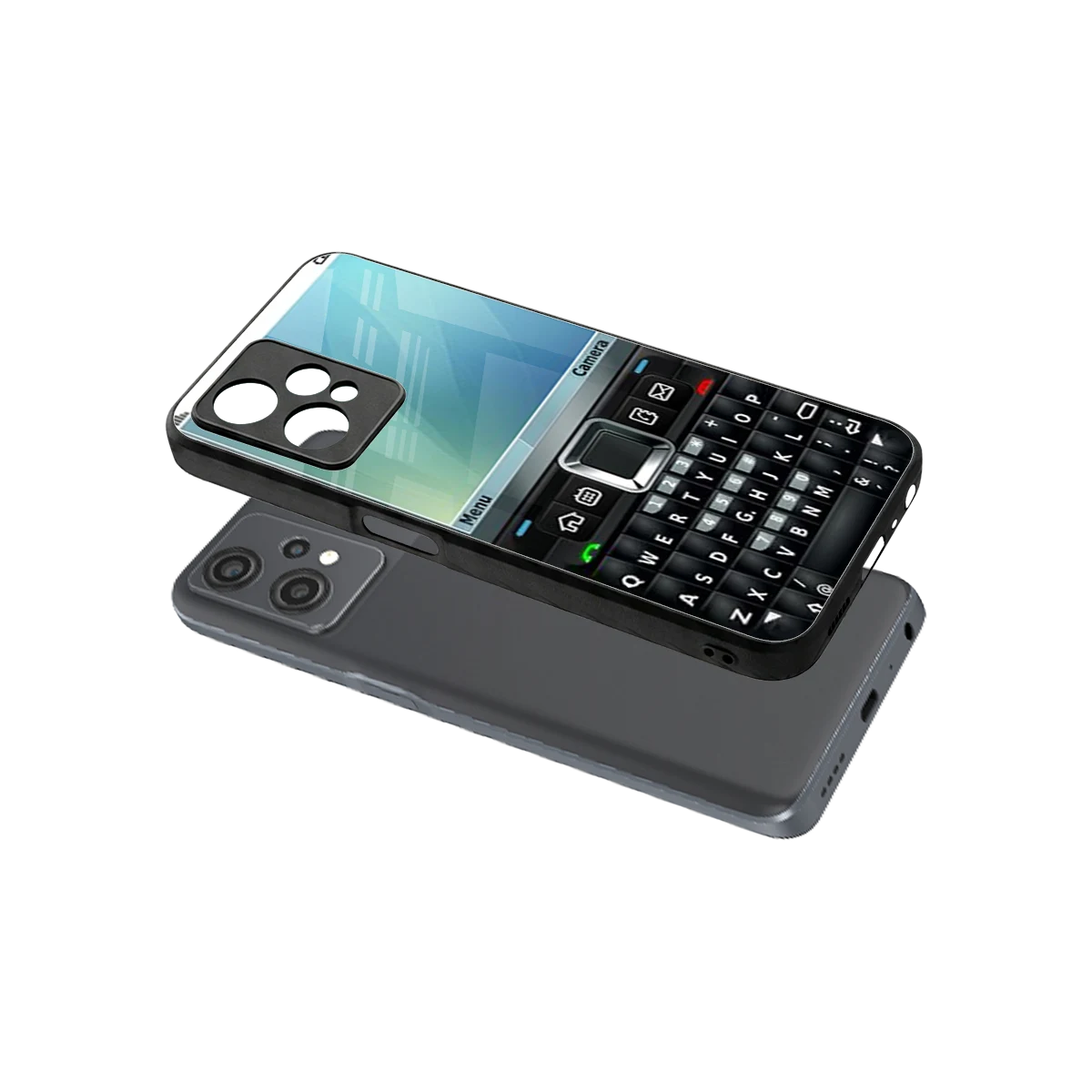 Qwerty Keypad sleek oneplus nord ce 2 lite cover with tempered glass back and TPU edges