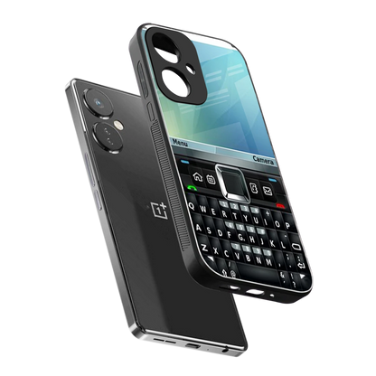 Qwerty Keypad sleek oneplus nord ce 3 cover with tempered glass back and TPU edges